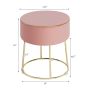 Pouf 35x35x41cm., pink/gold color