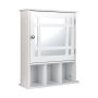 Bathroom wall cabinet with mirror 50x16x61cm., white