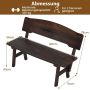 Garden bench 120x51x78cm., dark brown