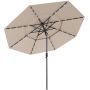 Outdoor umbrella 313x248cm., beige/black
