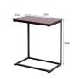 Side table 55x35x65cm., black/brown