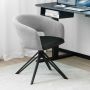 360° swivel accent armchair, Grey, 56 × 54.5 × 72 cm