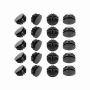 Plastic connectors for modular cabinets, 20 pcs., black