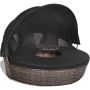 Round outdoor daybed set, with canopy, Ø 190 × 142 cm