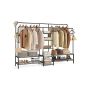 SONGMICS Open Wardrobe, 7 Shelves, Black, 195 × 172.8 × 45 cm