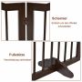 Pet Gate, 4 Panels, Brown, 204.47 × 60.96 × 1.27 cm