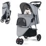 Pet stroller, foldable, 82 × 45 × 100 cm