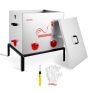 Automaattinen kananruokinta-astia VEVOR SS-00223, 6 ruokinta-aukkoa, kapasiteetti 38,56 kg, 63,5 × 67 × 53,5 cm