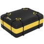 Auton kattotavaralaukku, 424,5 l, musta/keltainen, 112 × 43 × 86 cm