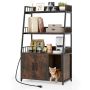 Cat litter box 80x40x132cm., dark brown/black