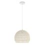 Pendant lamp 43x34cm., beige/white