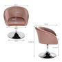 Office chair 61x52x86cm., pink/silver color