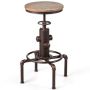 Bar stool, height-adjustable, Copper, 46 × 46 × 60–75 cm