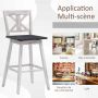 Bar stools, 2 pcs, White/black, 50.8 × 109.22 × 50.8 cm