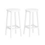 Bar stool set of 2, grey-black, 65 cm height