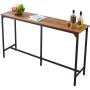 Baaripöytä VEVOR BTZ-GW-004, 1 kpl, vaaleanruskea/musta, 160 × 39,8 × 91,5 cm