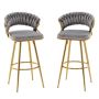 Bar stool, 19 × 38.5 × 18 in.