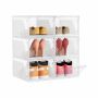 Shoe boxes SONGMICS LSP806WH01, 6 pcs, White, 36 × 19 × 26 cm
