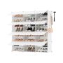 SONGMICS Shoe Rack, 10 Compartments, White, 124.4 × 124.6 × 32 cm