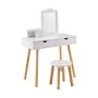 Children's dressing table 70x37x100cm., white/light brown