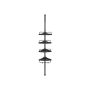 Corner shower shelf 35x25x305cm., black