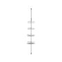 Bathroom shelf 26.7x35x323cm., silver color
