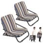 Set of 2 beach chairs 67x50x46cm, assorted colors
