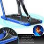 Treadmill, 2 modes, Black/Blue, 124.5 × 108.5 × 68.5 cm