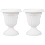 Set of 2 pots 41x46.5cm., white