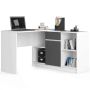 Corner desk NORE B-17, white/dark gray