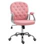 Office chair 59.5x45.5x103cm., pink/silver color