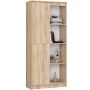 Toimistohylly CLP R80 1D 4P, 1 ovi, 8 hyllyä, ruskea, 80 × 180 × 35 cm