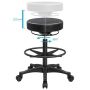 Office stool 59.5-81 cm, black