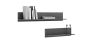 2 pcs. Shelves 100x18x16 cm, dark gray