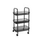 3-tier kitchen trolley, black