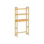 Adjustable 3-tier bathroom shelf made of bamboo, natural color