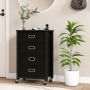 File cabinet, 4 drawers, Black, 43 × 28 × 68.5 cm
