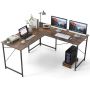 Desk 150x150x75cm., brown/black