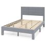 Double bed frame 211x141x109cm, gray