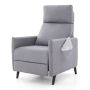 Armchair with footstool 80x68x104.5cm., gray/black
