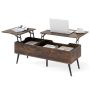 Coffee table 111x48x40cm., dark brown/black