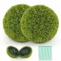 Set of 2 boxwood balls 50x50cm., green