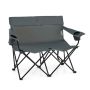 Folding bench 132x66x96cm., gray/black