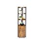 Freestanding shelf 48x32x180cm., brown/black