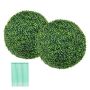 Set of 2 boxwood balls 50x50cm., green