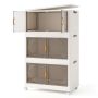 Bookcase 65x39x109cm., white/brown