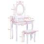 Dressing table with stool, white