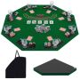 Poker mat 120x120cm., green color