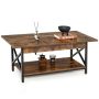 Coffee table 110x60x48cm., brown/black