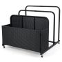 Storage box, with 2 open compartments, Black and brown, 100 × 100 × 94 cm